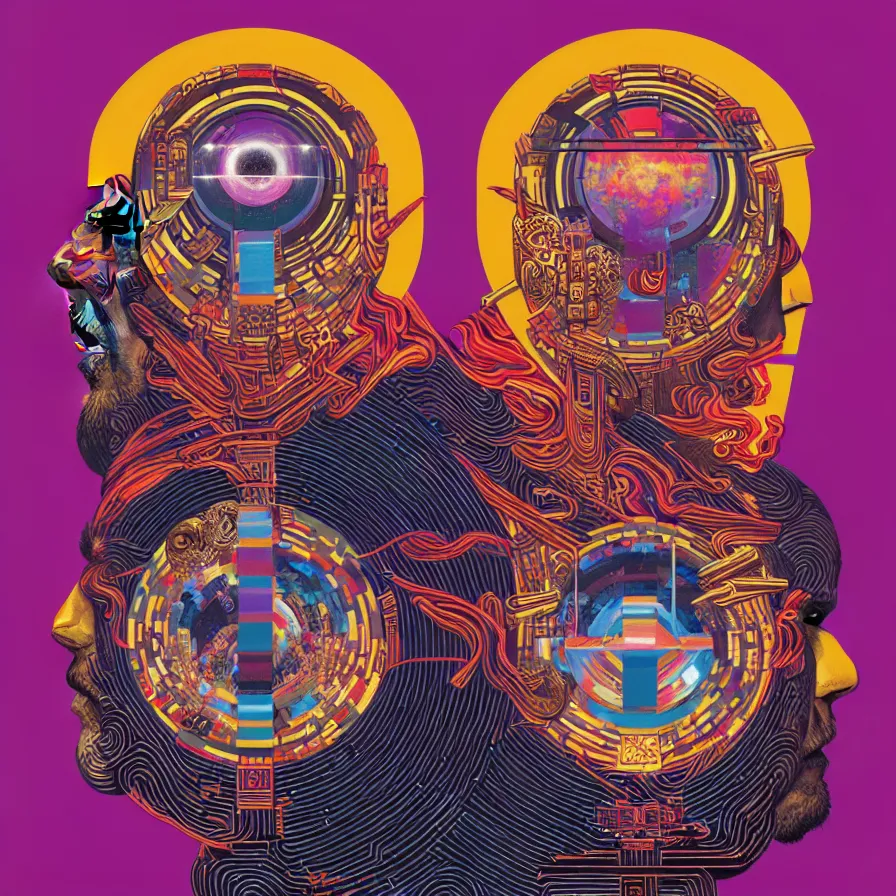 Image similar to album cover design design depicting the alter to the ai machine gods, by jonathan zawada, pi - slices, and tristan eaton, digital art