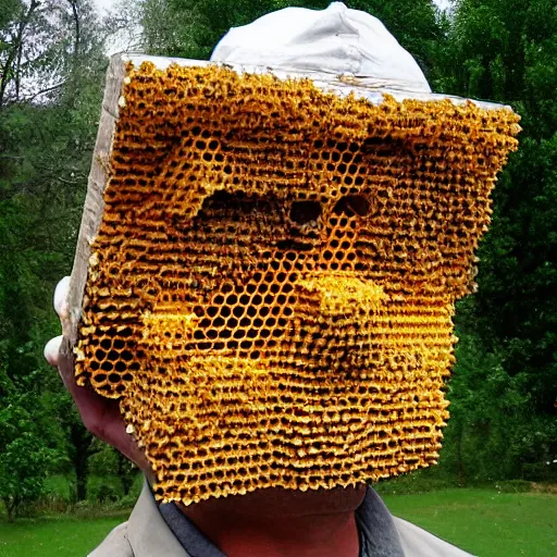 Image similar to man made out of bees