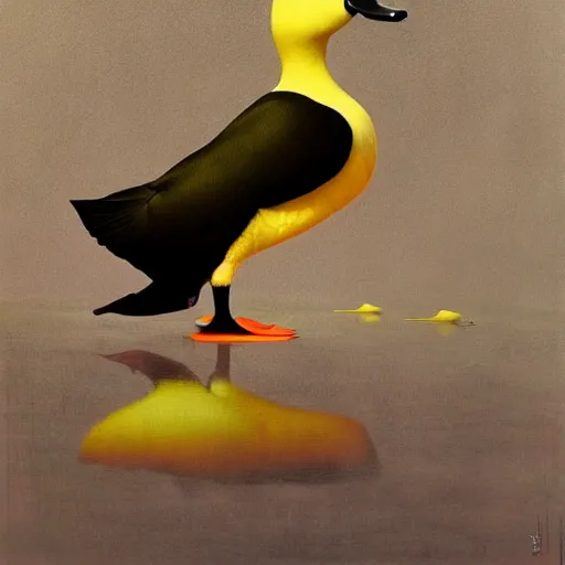 Image similar to a duck on the prowl oil painting igor morski