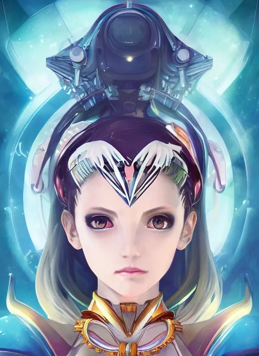 Image similar to symmetry!! portrait of sailor moon! alien in the style of horizon zero dawn, machine face, intricate, elegant, highly detailed, digital painting, artstation, concept art, smooth, sharp focus, illustration, art by artgerm and greg rutkowski and alphonse mucha, 8 k