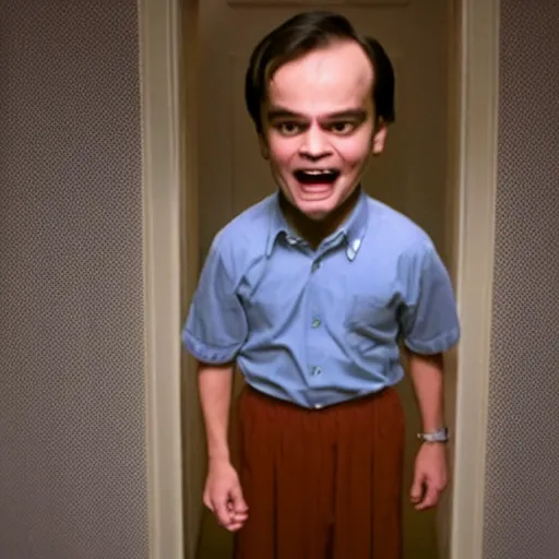 Prompt: A still of Ben Shapiro in The Shining