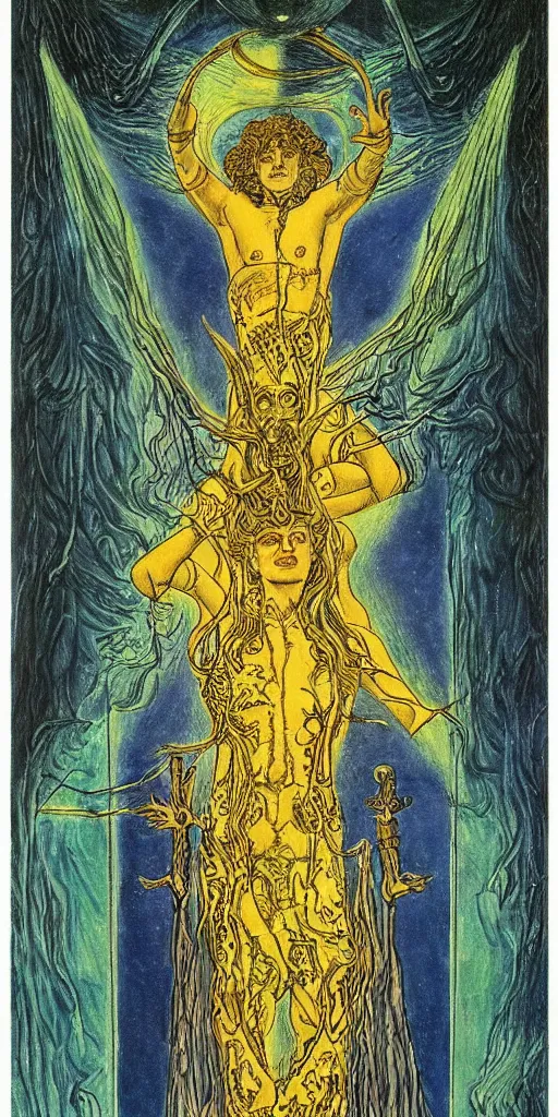 Image similar to the star tarot card by austin osman spare