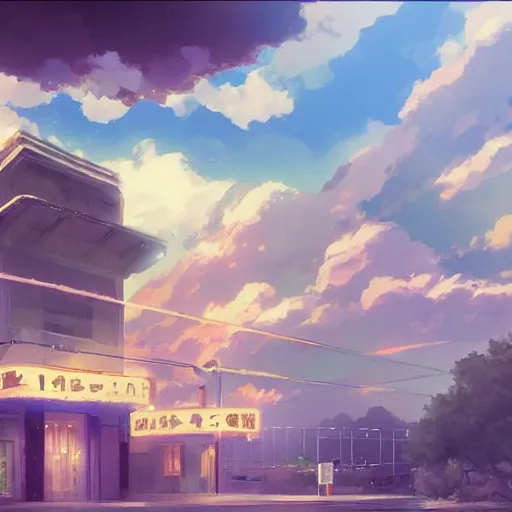 Image similar to Behold my talent and listen to the thunderous applause, Then praise me, Praise my Golden Theater, Anime concept art by Makoto Shinkai