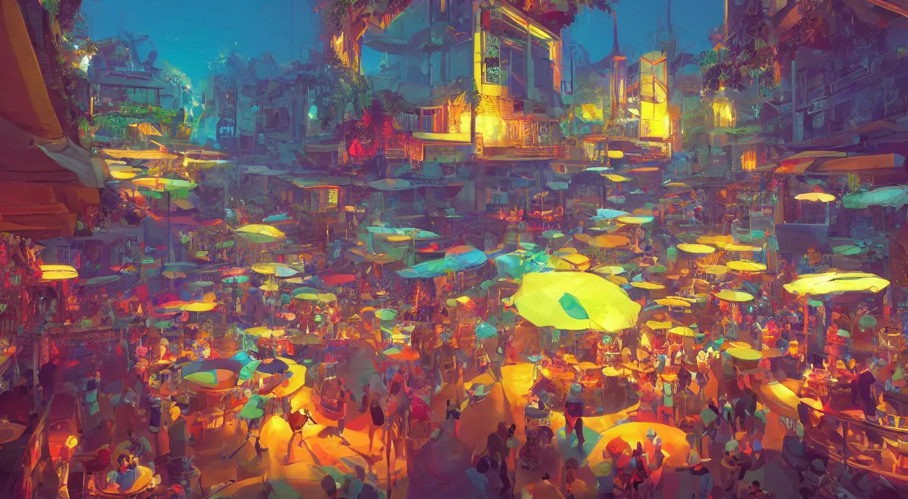 Image similar to bazaar zouk oriantal multicolorful sky shine place mosquet painting stylized digital video game icon global illumination ray tracing 8 k hd resolution, by ilya kuvshinov and cushart krentz and gilleard james