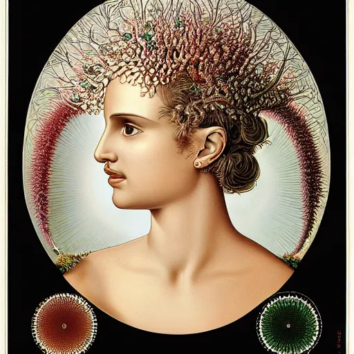 Image similar to portrait of natalie portman by ernst haeckel