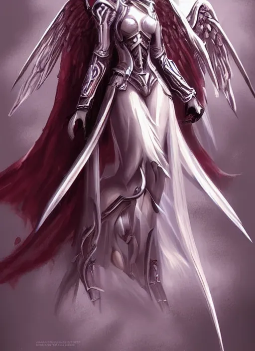 Image similar to concept art. angel knight girl. artsation trending. highly detailed