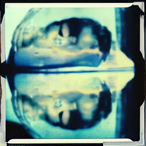 Prompt: polaroid of a dream, reflection, double exposure