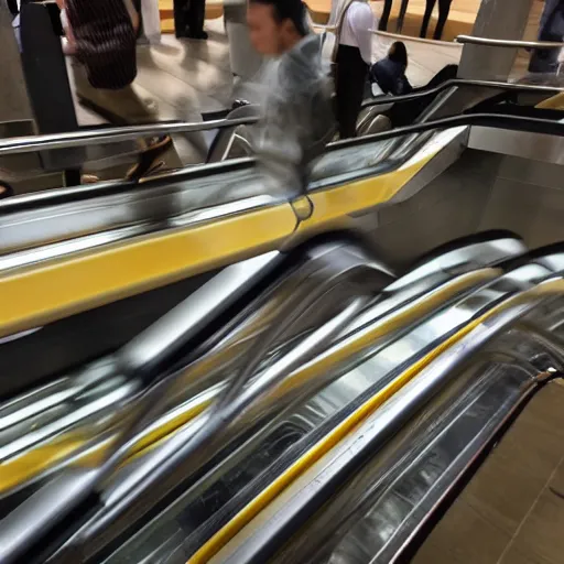 Prompt: Mayonnaise on an escalator