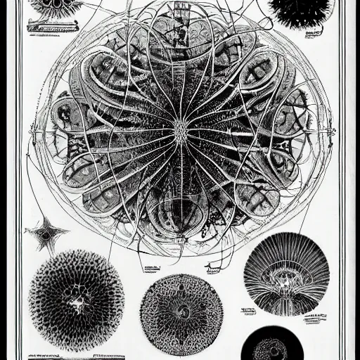 Prompt: space jellyfish by ernst haeckel