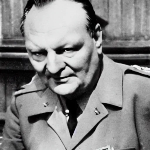 Image similar to herman goering in the style of postman pat tv show