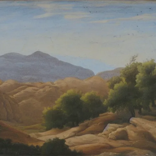 Prompt: a landscape in jaen in the style of domenikos theotokopoulos