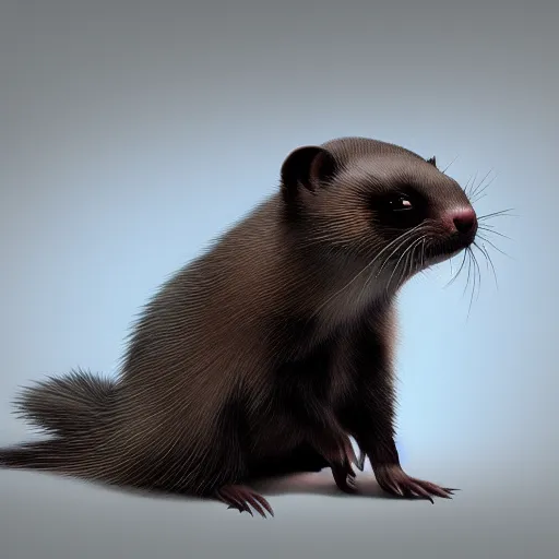 Prompt: A ferret is Batman, hyperdetailed, artstation, cgsociety, 8k