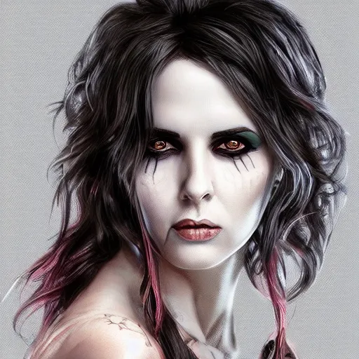 Image similar to alice cooper closeup dd intricate elegant highly detailed digital painting artstation concept art matte sharp focus illustration art by artgerm