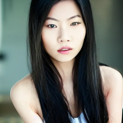 Prompt: the face of the most beautiful asian woman in the world, realistic photo