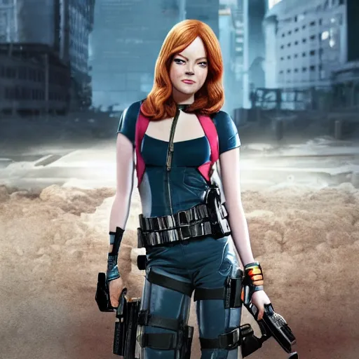 Image similar to emma stone hasbro g. i joe 4 k