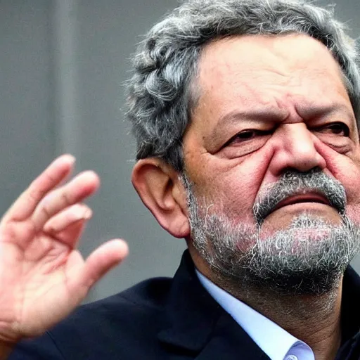 Image similar to Presidente LULA in Jail prison crying