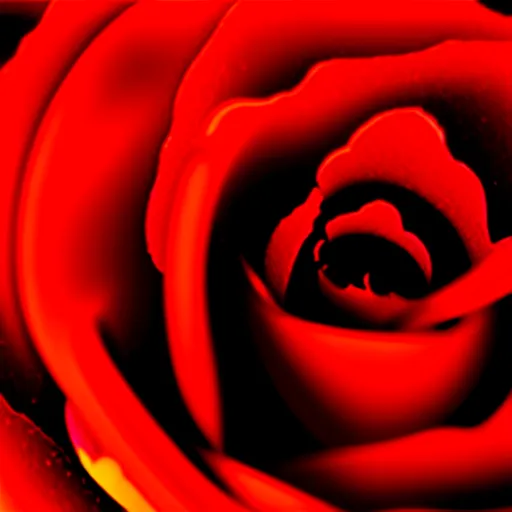 Image similar to award - winning macro of a beautiful black rose made of glowing molten magma