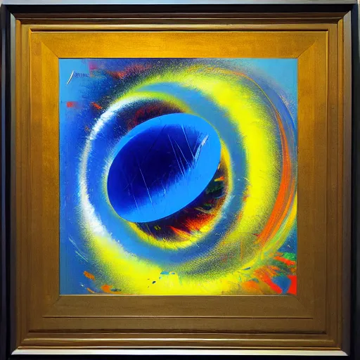 Image similar to abstract art representing momentum, oil painting by john berkey and gabriel dawe, masterwork