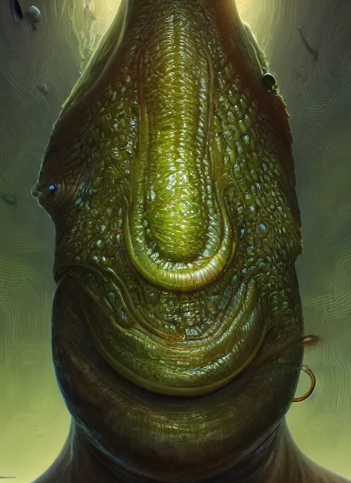 Image similar to elon musk as slimy mollusk character, drool, wide angle, elegant, highly detailed, digital painting, artstation, concept art, wallpaper, smooth, sharp focus, illustration, art by h. r. giger and artgerm and greg rutkowski and alphonse mucha