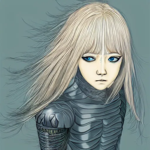 Prompt: griffith, anime, highly detailed, digital art, centered, portrait, colored accurately, in the style of shuzo oshimi