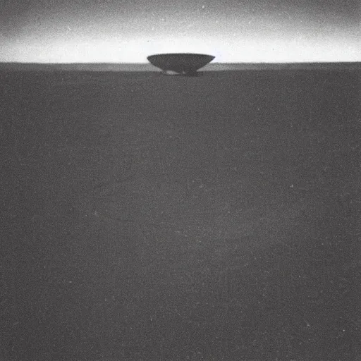 Image similar to leaked image of a ufo, grainy, 1 9 6 8, expired film