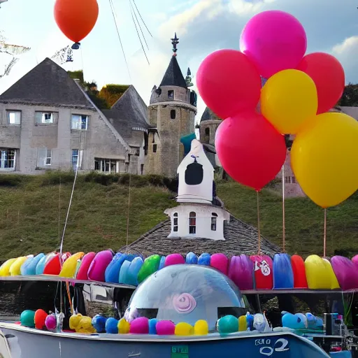 Image similar to photo of bretagne with giant birthday balloons
