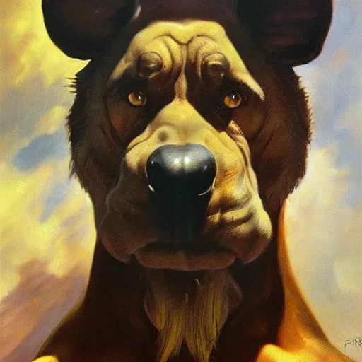 Prompt: ultra realistic portrait painting of goofy, art by frank frazetta, 4 k, ultra realistic, highly detailed, epic lighting