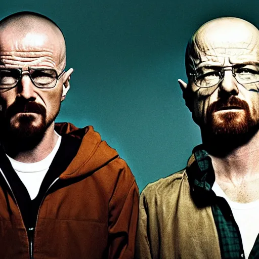 Image similar to walter white and jesse pinkman muckbang