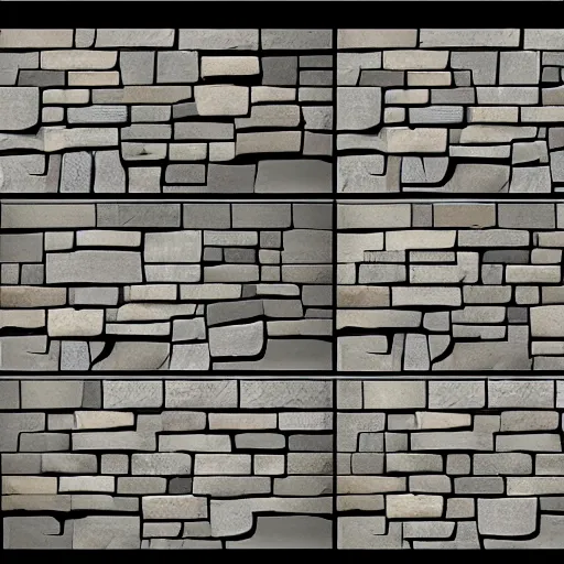 Prompt: stylized stone cladding texture trending on artstation