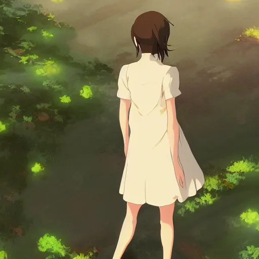 Prompt: emma watson by makoto shinkai