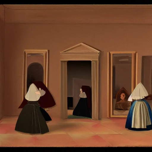 Image similar to las meninas as an adobe flash animation