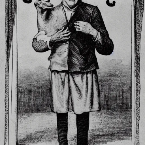 Image similar to aleister crowley as a goat