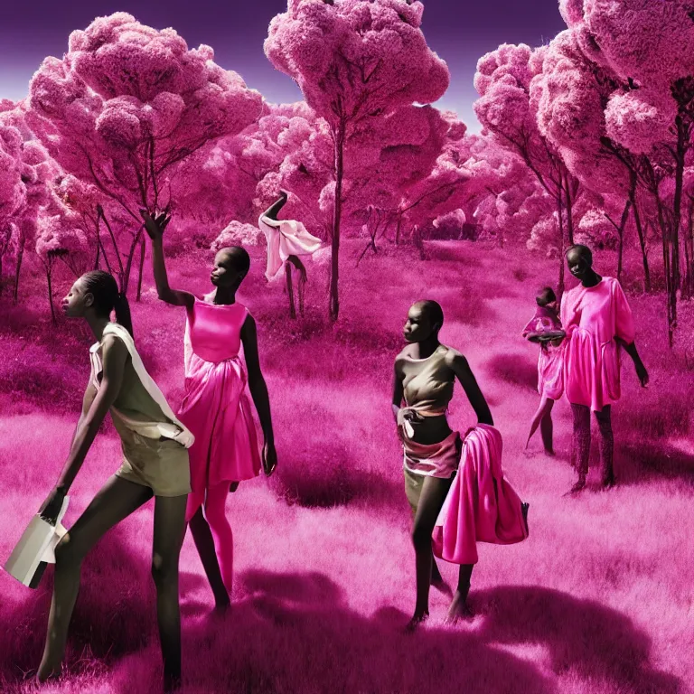 Image similar to fragrance advertising campaign by richard mosse