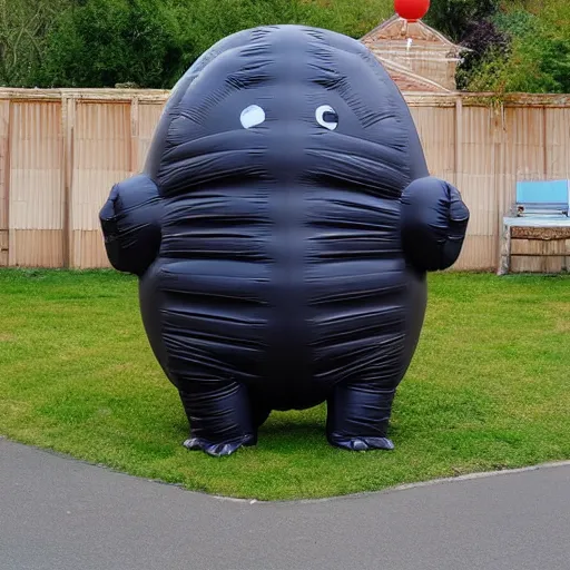 Image similar to inflatable tardigrade, balloon tardigrade, rubber tardigrade, inflated rubber, overinflated giant, translucent, see - through