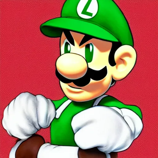 Prompt: Luigi anime style