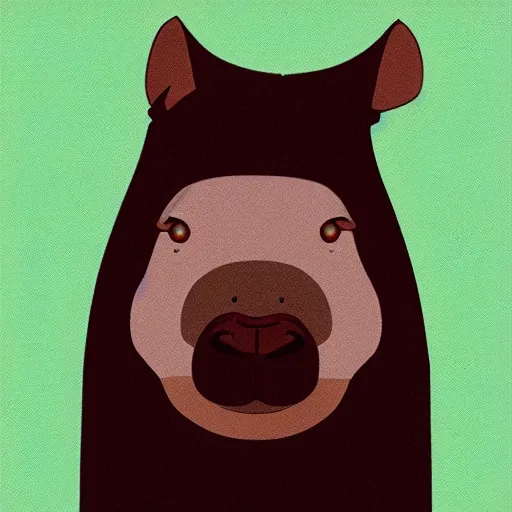 Image similar to capybara portrait by yuga labs and by J. G. Quintel, modern cartoon tv show
