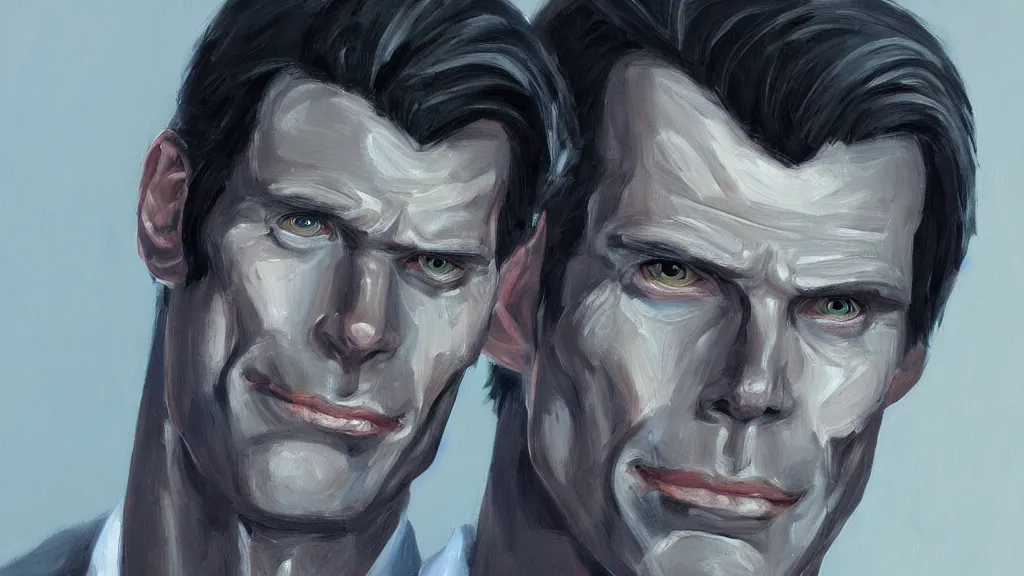 Prompt: A portrait painting of kevin conroy; the most beautiul painting in the world; trending on artstation; oil on canvas; correct face; correct eyes; anatomically correct; extraordinary masterpiece!!!!!!; 8k