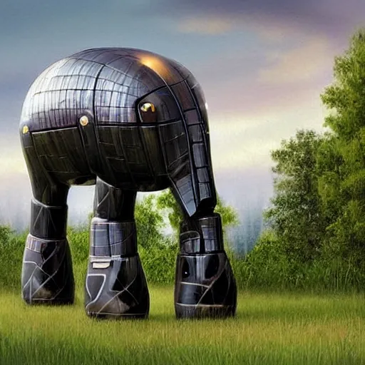 Image similar to a robotic android elephant, photorealistic