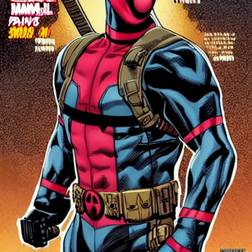 Image similar to deadpool in a dc comic book