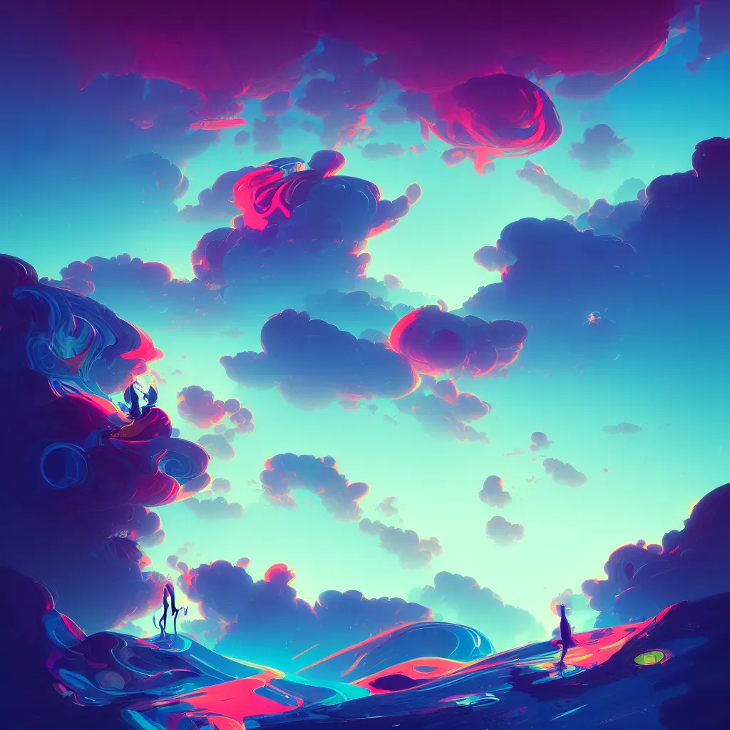 Image similar to a micro-service deployed to a datacenter, cloud, security, cyber, attack vector, trending on Artstation, painting by Jules Julien, Leslie David and Lisa Frank and Peter Mohrbacher and Alena Aenami and Dave LaChapelle muted colors with minimalism