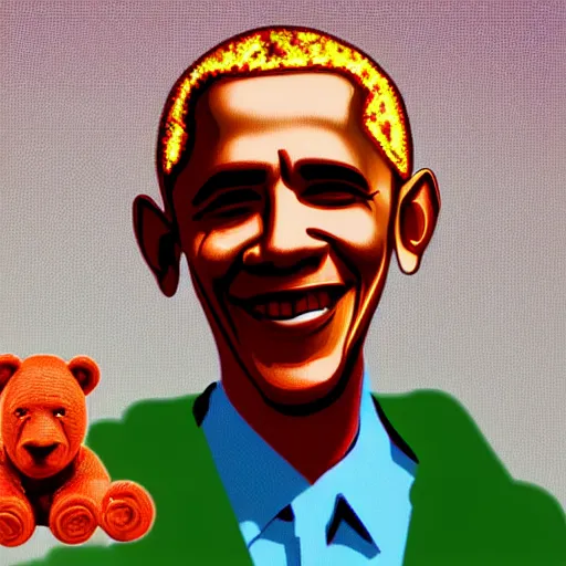 Image similar to Obama as a gummy bear