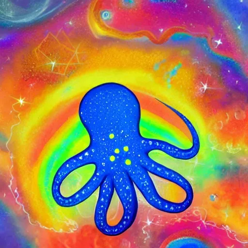 Image similar to rainbow cosmic octopus