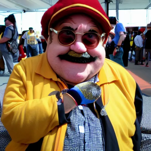 Image similar to Full-Cosplay Wario, played by Danny Devito, 2011 Comic-Con, blog-photo