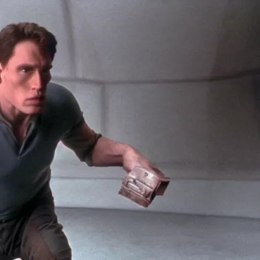 Prompt: Live Action Still of Jerma in Total Recall, real life, hyperrealistic, ultra realistic, realistic, highly detailed, epic, HD quality, 8k resolution, body and headshot, film still