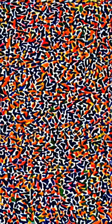 Image similar to cosmic folding in spacetime by bridget riley, spooky autumnal colours