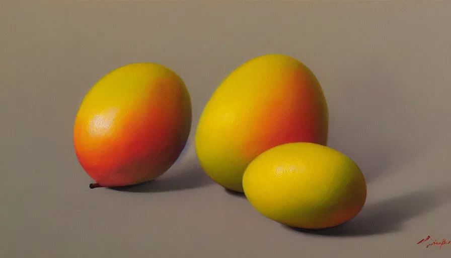 Image similar to mango, oil painting by jama jurabaev, brush hard, artstation, high quality, brush stroke