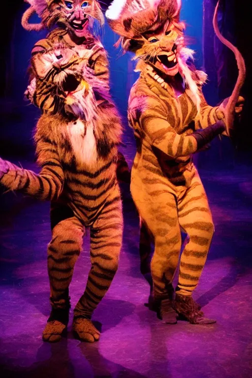 Image similar to 📷 mungojerrie and rumpleteazer, cats musical 1 9 9 8, dynamic lighting, portait