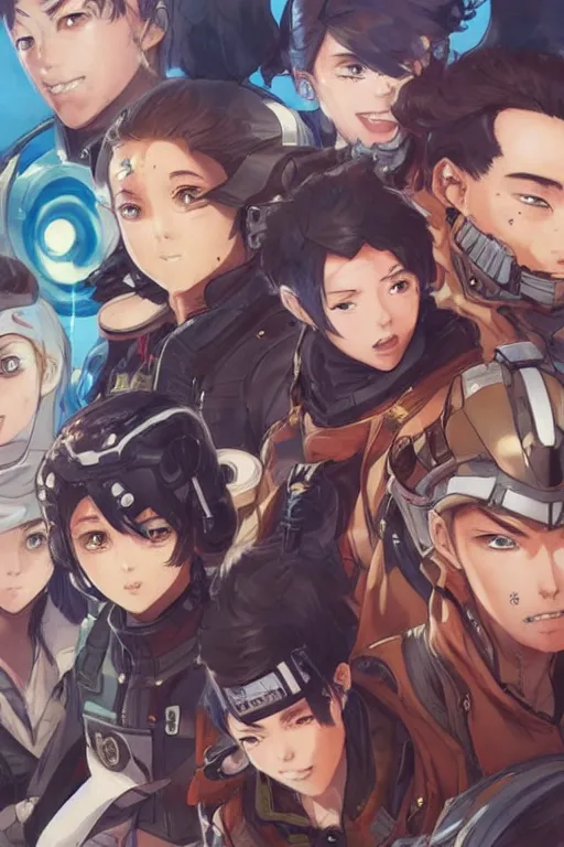 Prompt: an anime portrait of Apex Legends, by Andrei Riabovitchev, WLOP, Stanley Artgerm Lau, Rossdraws, James Jean, Marc Simonetti, and Sakimichan, trending on pixiv