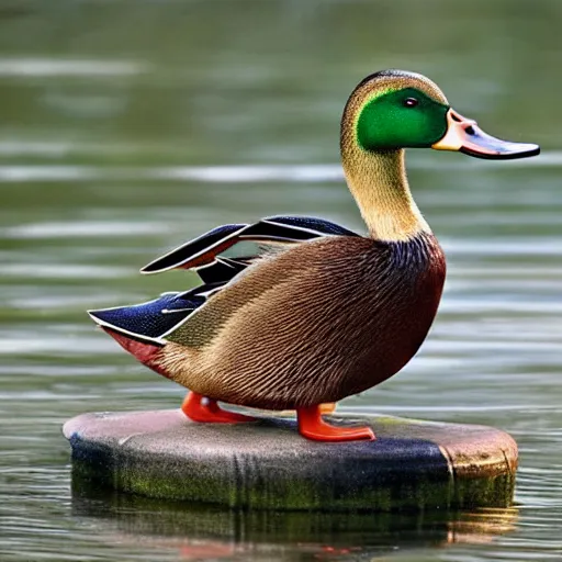 Prompt: a cute mallard duck that is helping it’s friend through relationship troubles by being funny and making it’s friend laugh