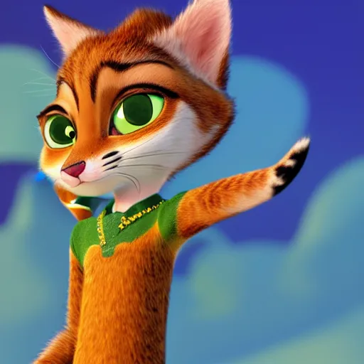 Image similar to princes jasmin, anthropomorphic cat, in the style of zootopia, highly detailed, full body shot